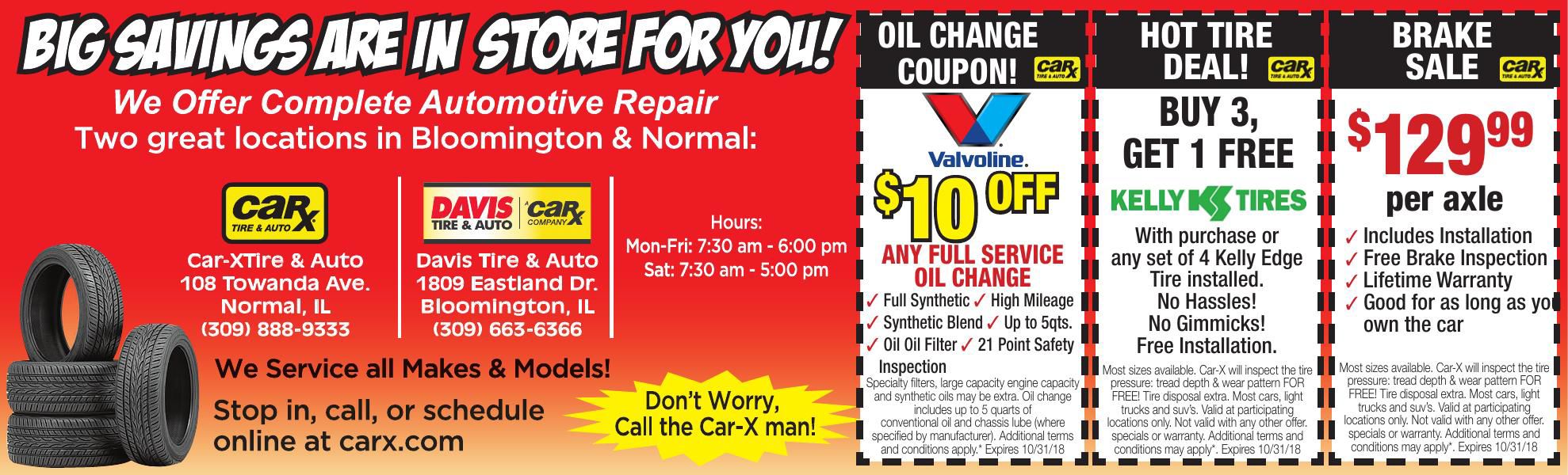 $10.00 off any full service oil change!